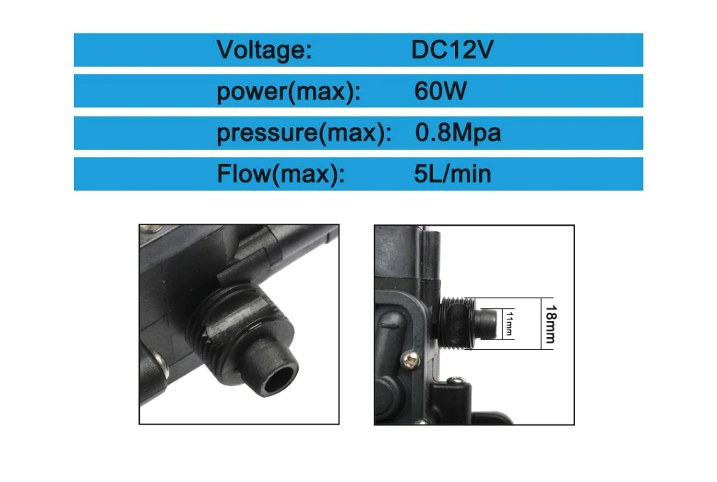 Water pump 12V Diaphragm Pump High Pressure