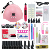 Thumbnail for LED Auto Lamp UV Gelish Kit Set Gel Nail Dryer Polish