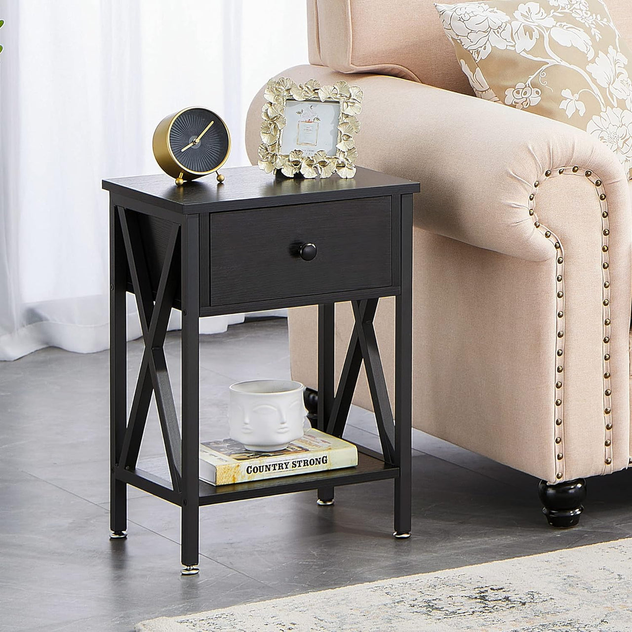 Bedside Table Nightstands with Drawer