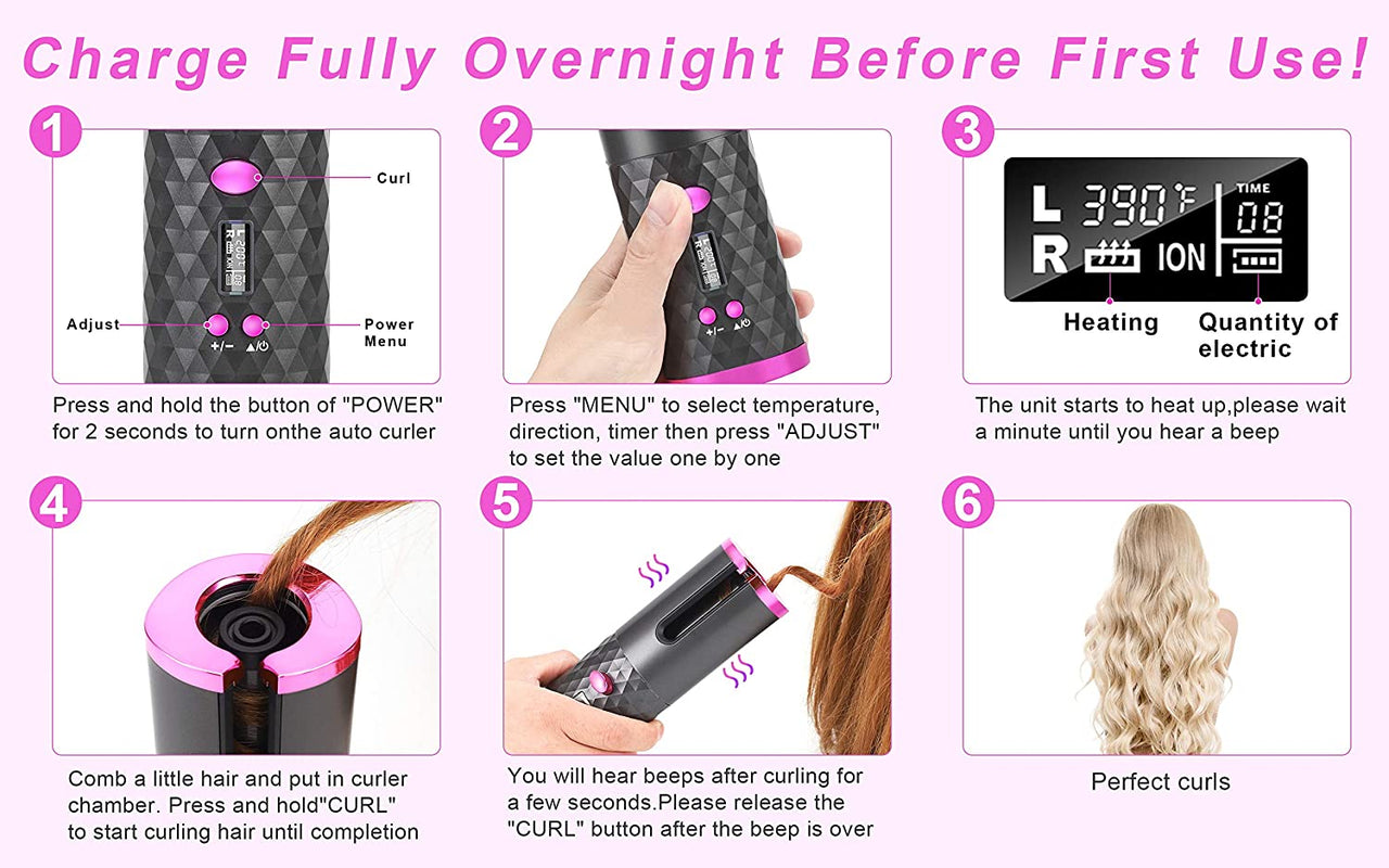 Hair Curler Cordless Automatic