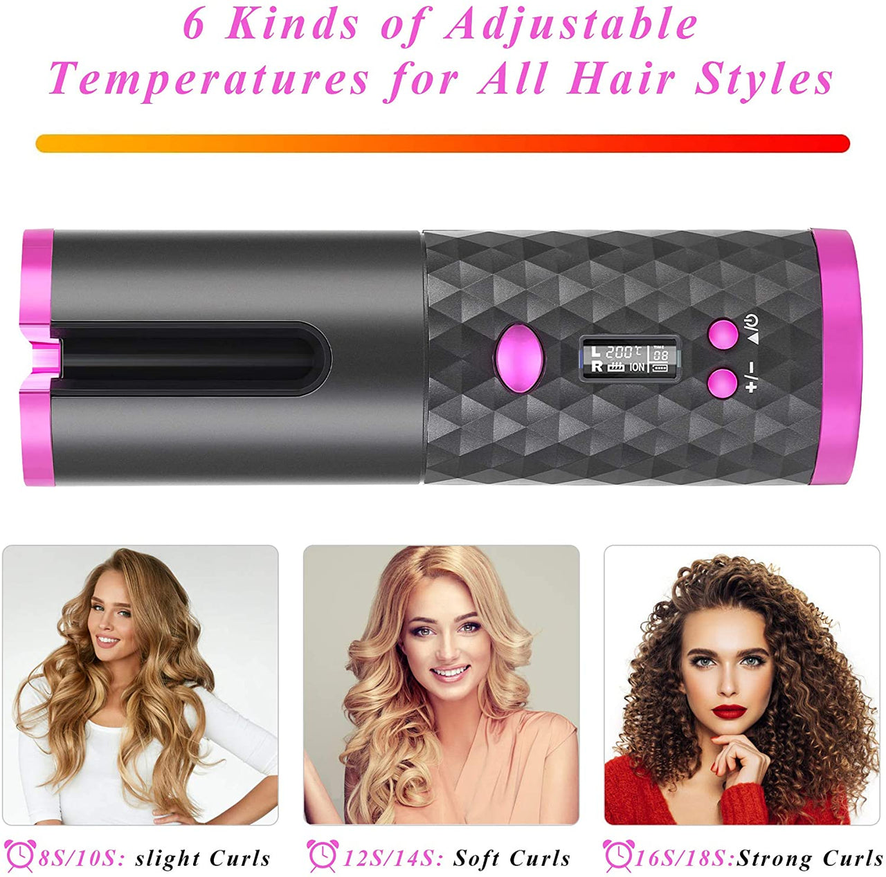 Hair Curler Cordless Automatic