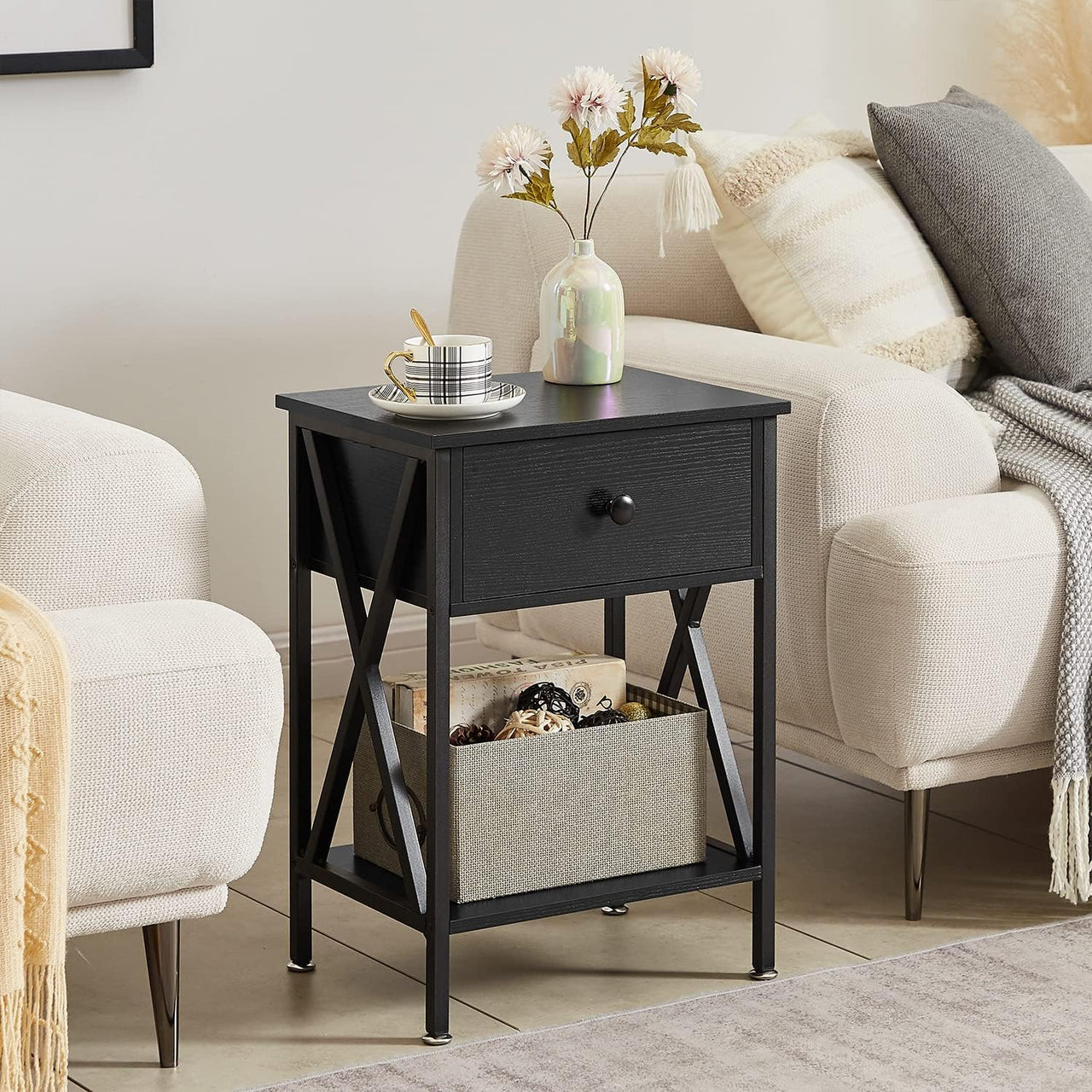 Bedside Table Nightstands with Drawer