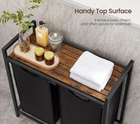 Thumbnail for VASAGLE Laundry Basket Rack with Shelf - Homyspire