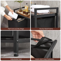 Thumbnail for VASAGLE Laundry Basket Rack with Shelf - Homyspire