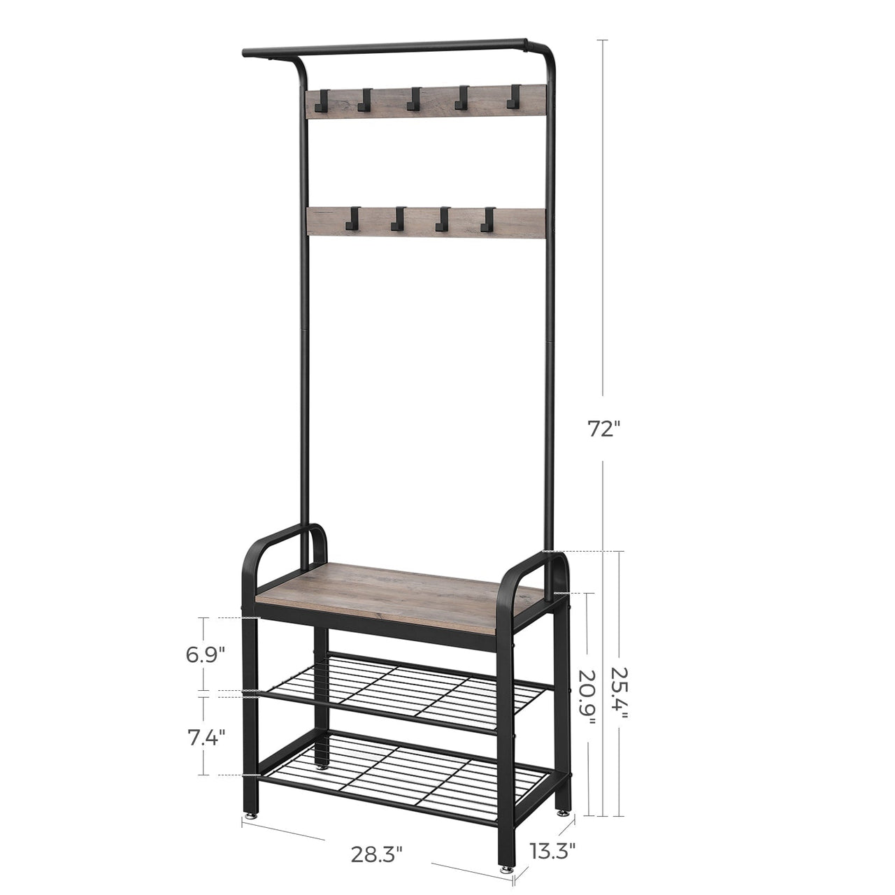 VASAGLE Coat Rack Clothes Rack Stand - Homyspire