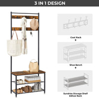 Thumbnail for VASAGLE Clothes Garment Rack Hanger Organizer Coat Rack - Homyspire