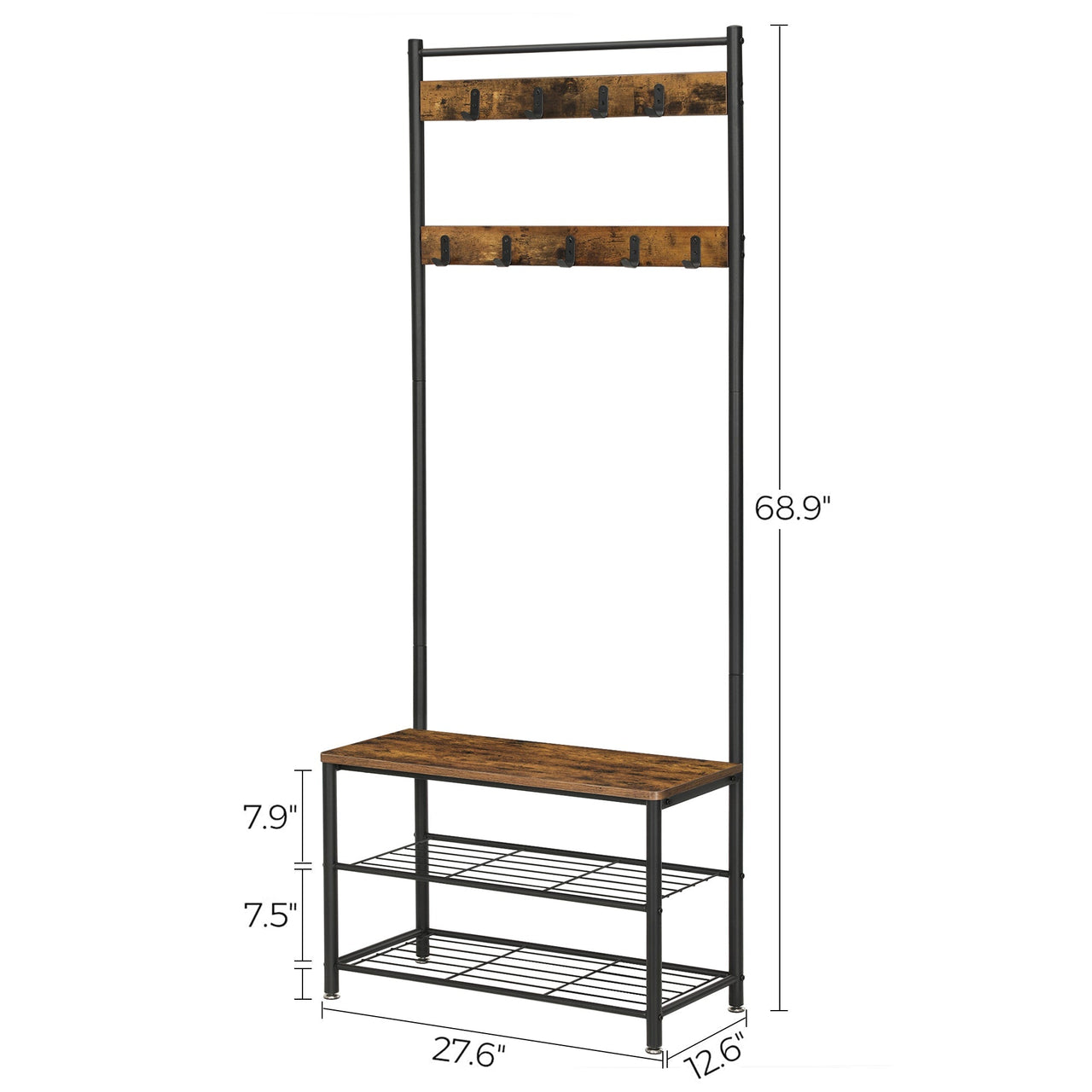 VASAGLE Clothes Garment Rack Hanger Organizer Coat Rack - Homyspire