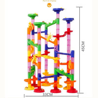 Thumbnail for DIY Marbles Run Roll 105Pcs Kids Marbles Race Track, Construction Building Blocks Toys Marble Run for Kids,Marbles Toy