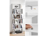 Thumbnail for White Wooden Bookcase by VASAGLE - Elegant Shelf for Books - Homyspire