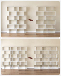 Thumbnail for White Wooden Bookcase by VASAGLE - Elegant Shelf for Books - Homyspire