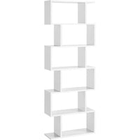 Thumbnail for White Wooden Bookcase by VASAGLE - Elegant Shelf for Books - Homyspire