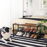 Thumbnail for VASAGLE Shoe Rack Bench Shoe Storage Bench Shoe Rack - Homyspire