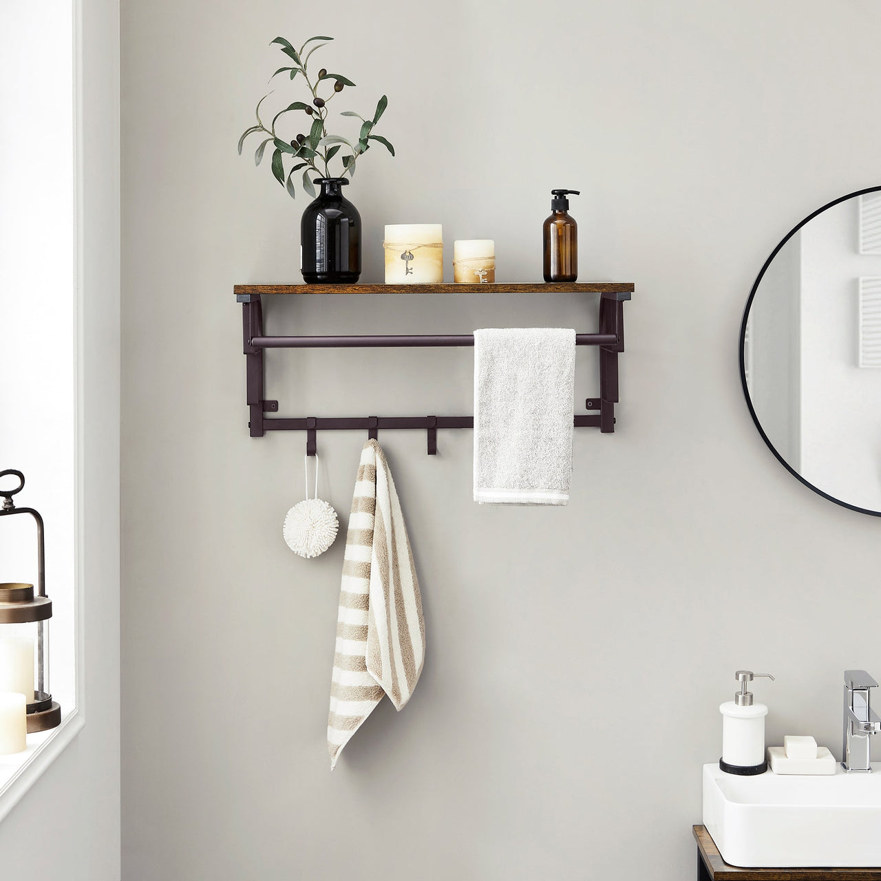 VASAGLE wall-Mounted Coat Rack - Homyspire