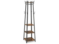 Thumbnail for Industrial Coat Rack/Stand with Hooks | VASAGLE 3-Shelf - Homyspire