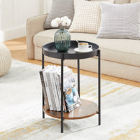 Thumbnail for Vasagle Stylish Bedside Table round Side Table End Table - Homyspire