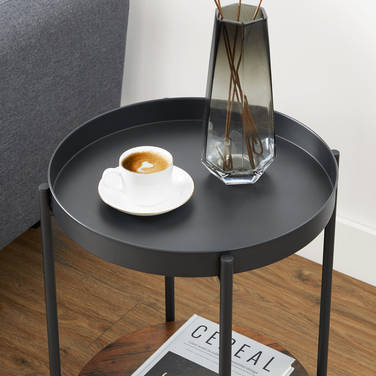 Vasagle Stylish Bedside Table round Side Table End Table - Homyspire