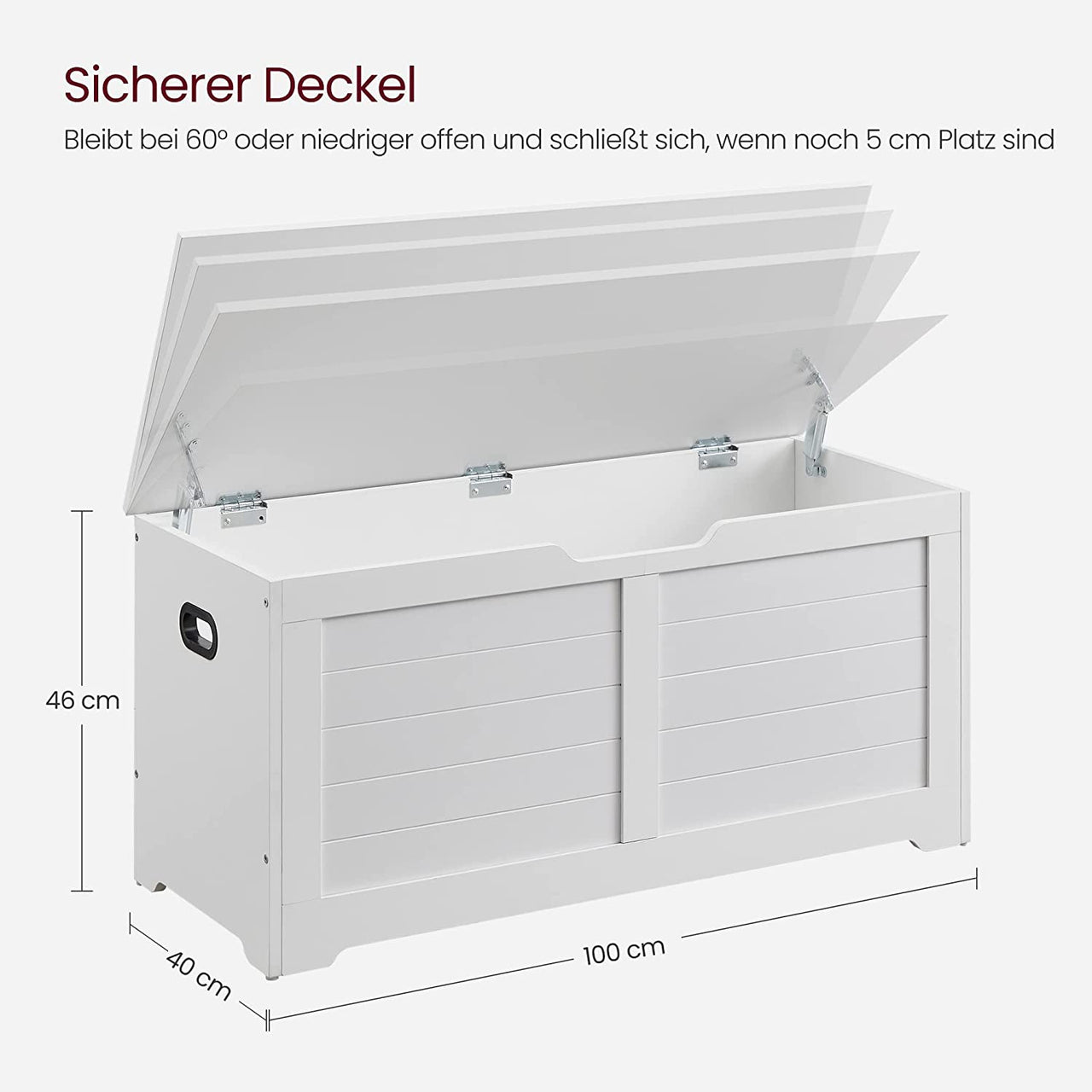 VASAGLE Storage Chest, Storage Trunk with 2 Safety Hinges - Homyspire